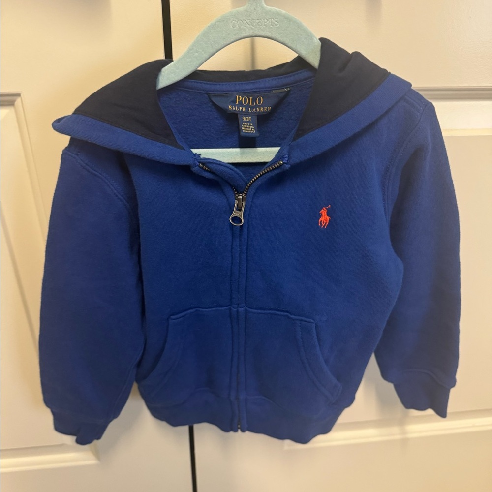 Polo by Ralph Lauren Kids Royal Blue Zip-Up Hoodie